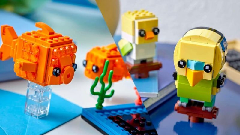 LEGO Goldfish (40442) y LEGO Budgie (40443), nuevos sets BrickHeadz