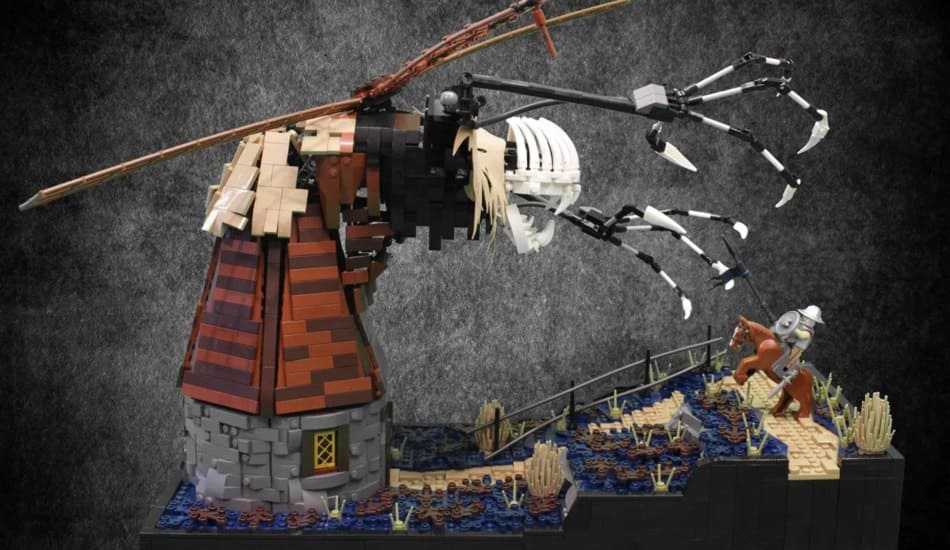 DON QUIXOTE FIGHTING THE WINDMILL