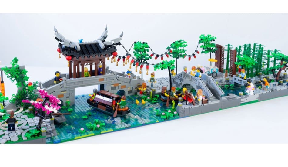 Qian yj - Pequeño puente sobre el arroyo que fluye