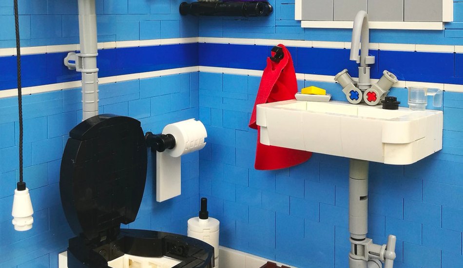 Ladrillos LEGO hasta en el water