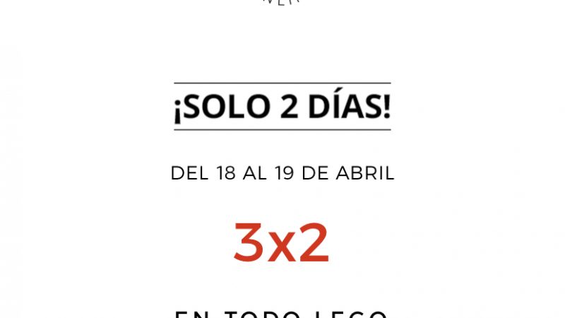 Vuelve el 3×2 de LEGO en ElCorteInglés