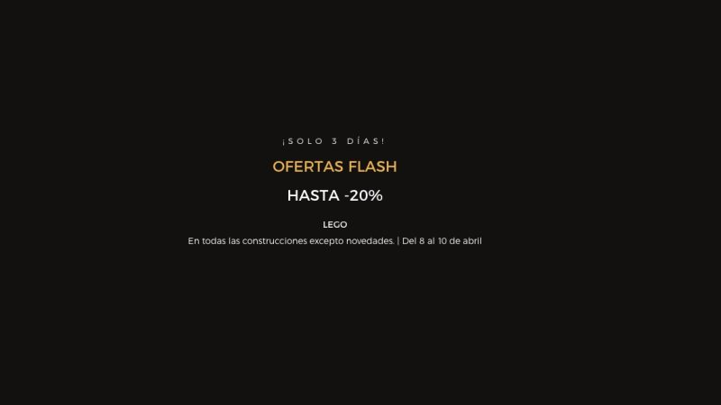 20% de descuento en todo LEGO en ElCorteInglés