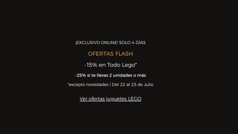 El Corte Inglés: gran promo 25% descuento LEGO
